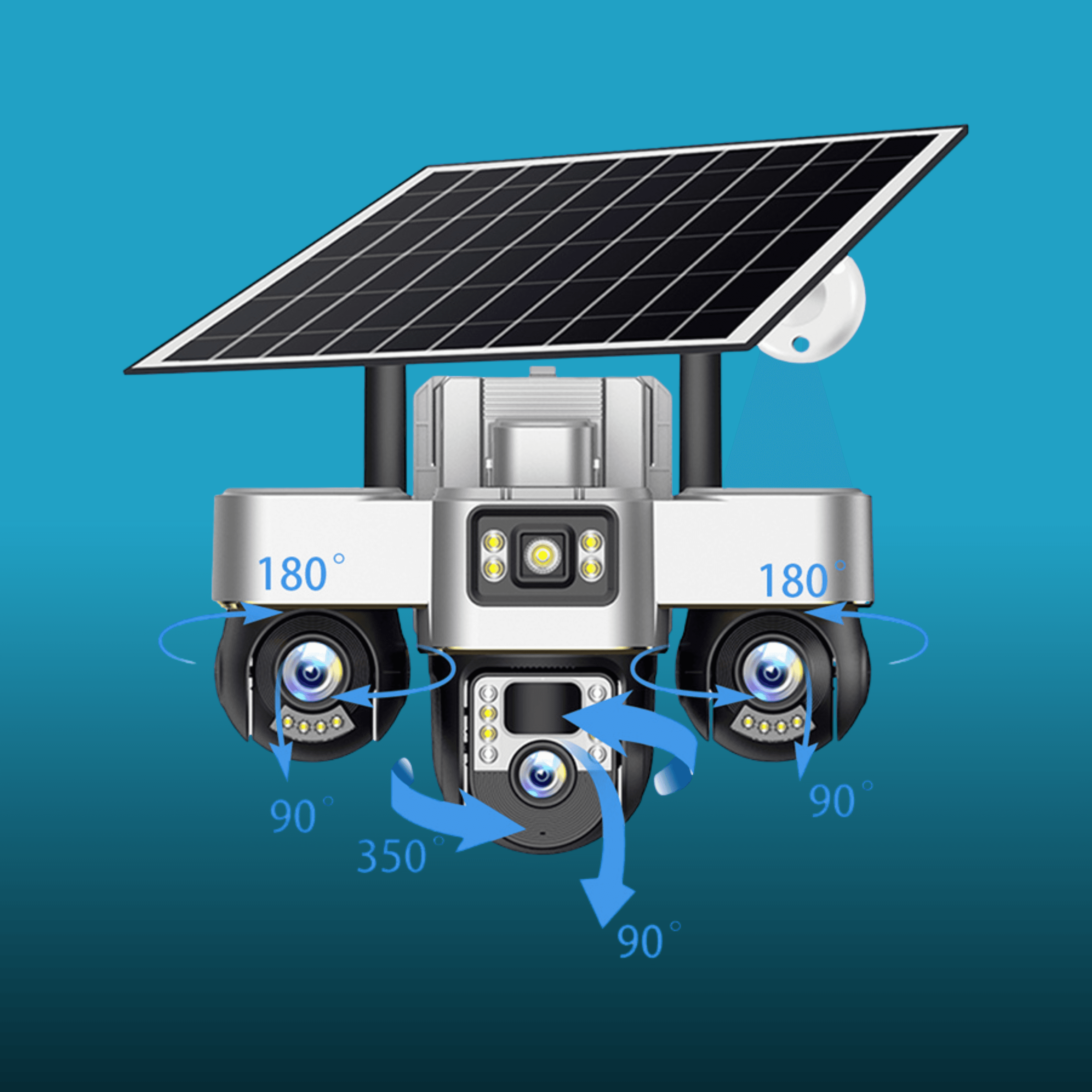 📷 كاميرا مراقبة 4G طاقة شمسية ثلاثية متحركة VTS30A-G-F