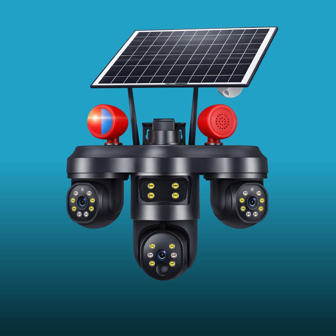 📷 كاميرا مراقبة 4G طاقة شمسية ثلاثية AI